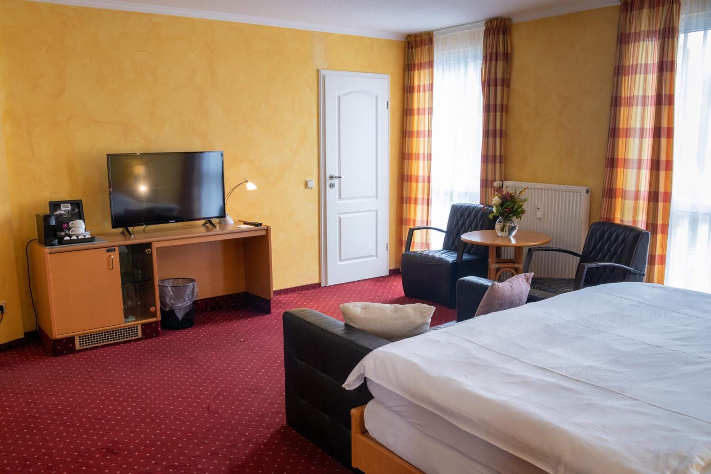 comfort double room | in-room safe, desk, blackout curtains, soundproofing