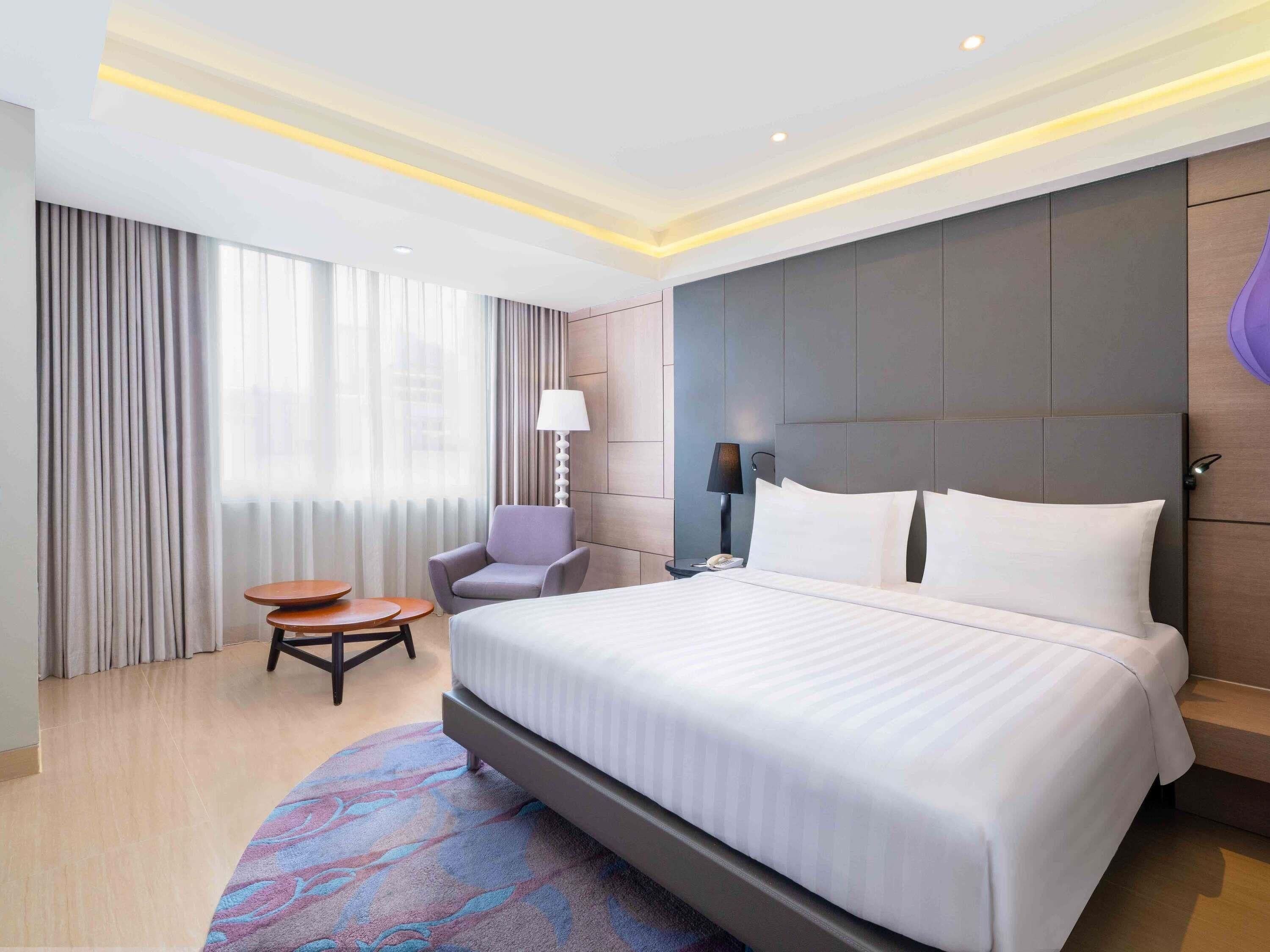 In-room safe, desk, iron/ironing board, free cribs/infant beds