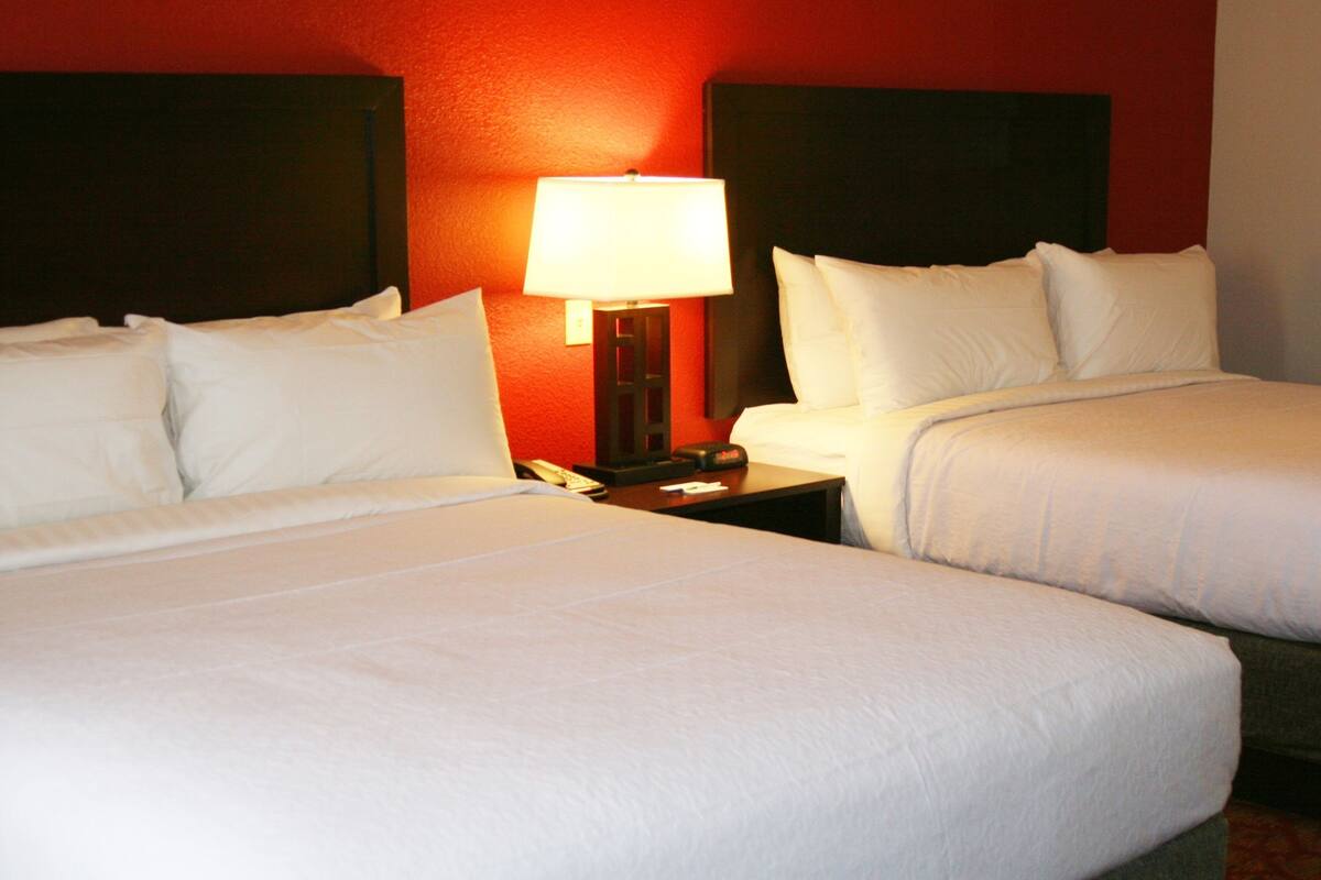 standard room, 2 queen beds, mobility accessible (roll-in shower) | 1 bedroom, desk, laptop workspace, blackout curtains