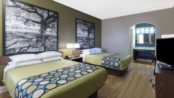 Habitación, 2 camas Queen size, para no fumadores | Escritorio, cunas gratuitas, camas extra y wifi gratis