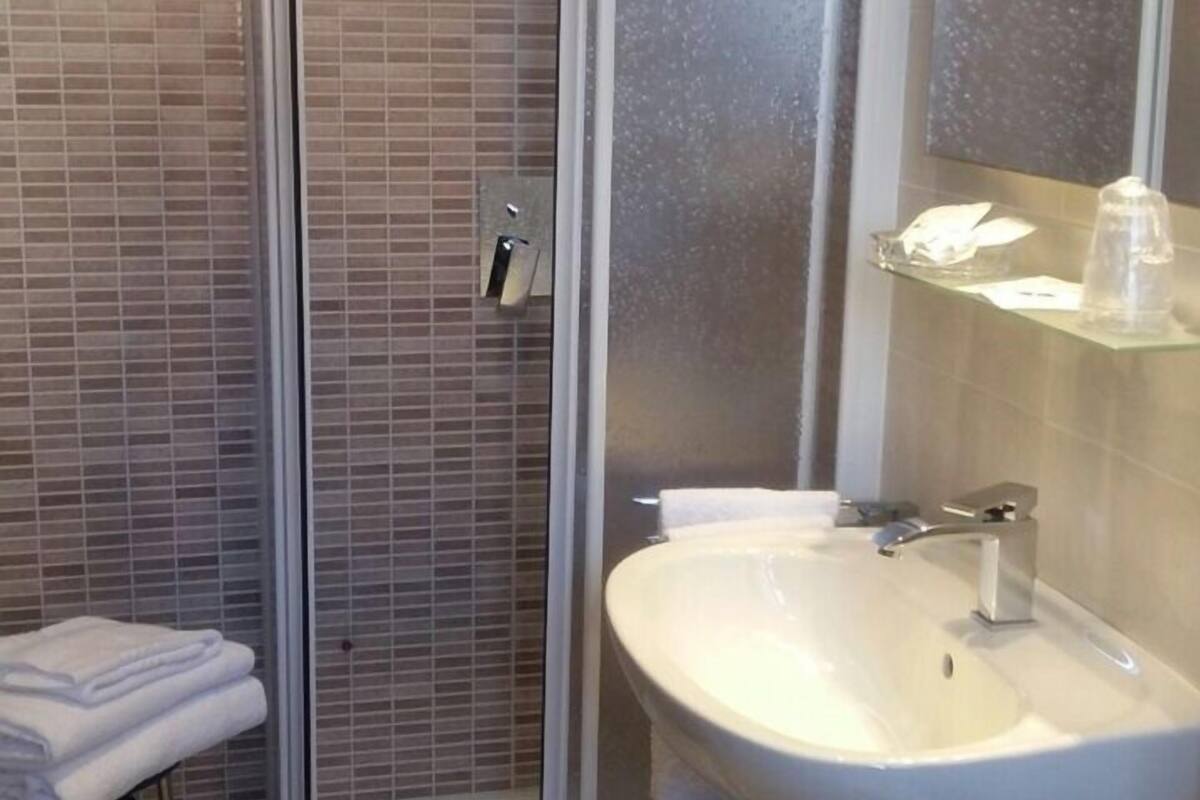 shower, free toiletries, hair dryer, bidet