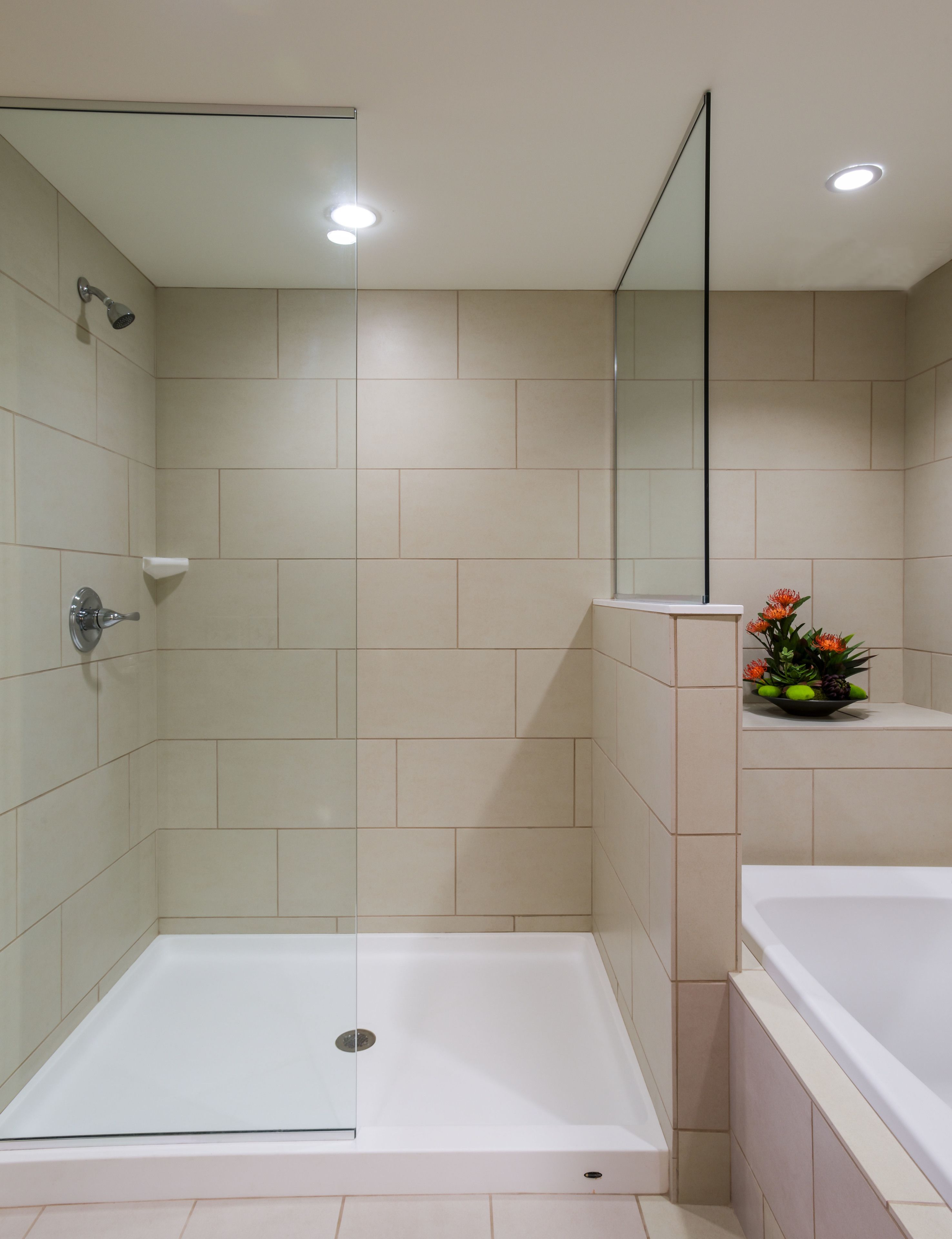 Designer toiletries, hair dryer, towels