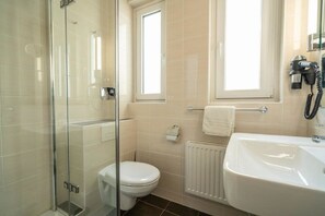 Free toiletries, hair dryer, towels