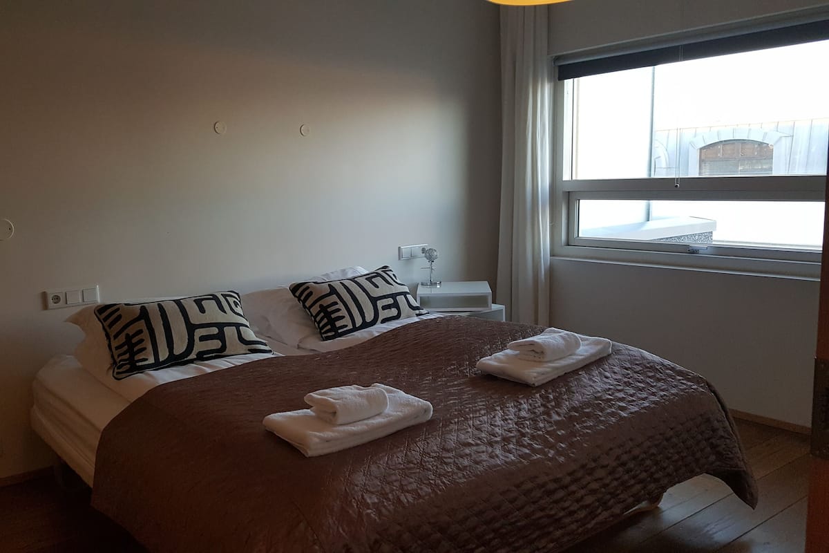 Apartment, 1 Schlafzimmer (Mountain/Sea View, Laugavegur 86-94) | Bügeleisen/Bügelbrett, kostenlose Babybetten, Zustellbetten