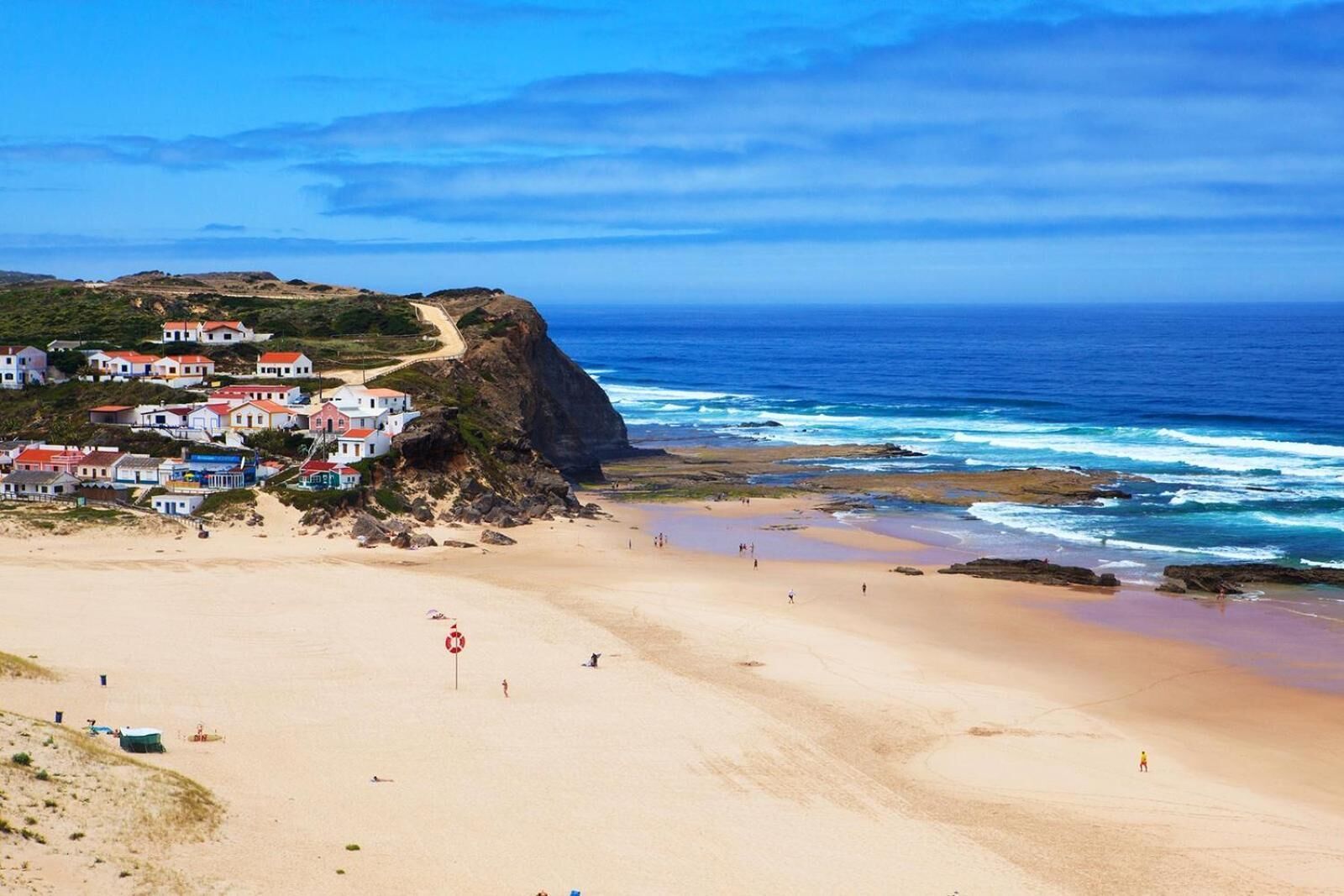 beach nearby, white sand