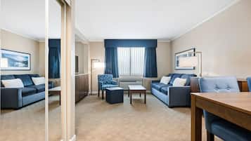 Suite, 1 King Bed, Non Smoking, Jetted Tub (Dining Table;Queen sofabed) | 1 bedroom, premium bedding, down comforters, pillowtop beds