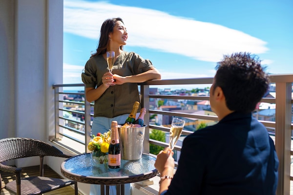 Byutsikt fra overnattingsstedet