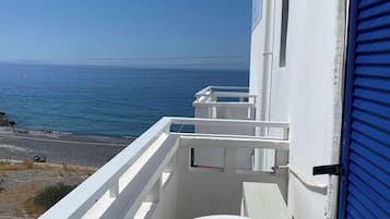 Chambre Quadruple, balcon, vue partielle sur la mer | Vue depuis le balcon