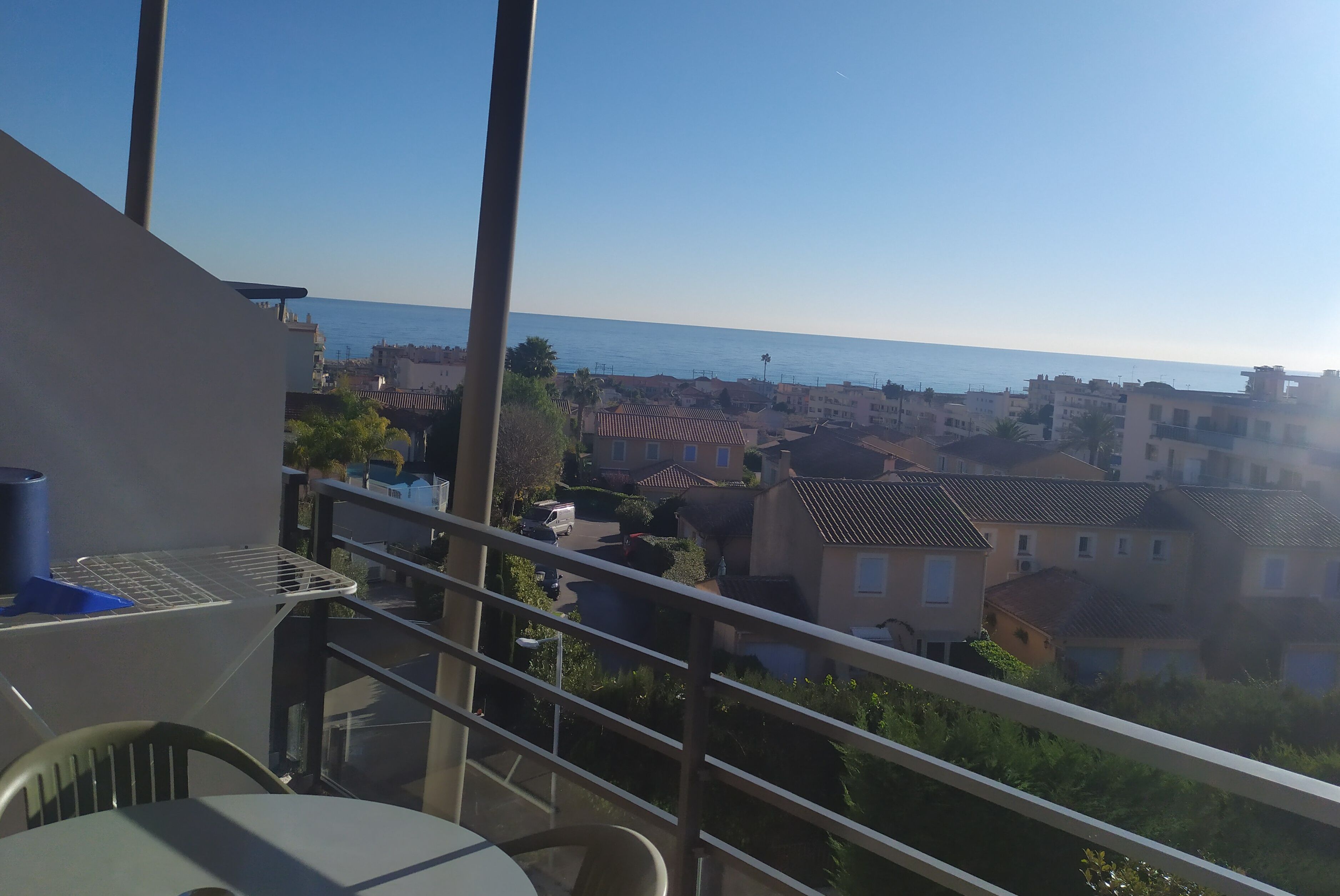 studio, balcony, partial sea view | balcony view