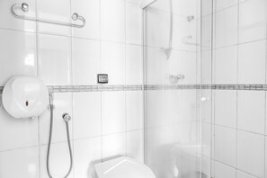 Double Room | Bathroom | Shower, free toiletries, towels, soap