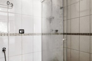 Quadruple Room, Multiple Beds | Bathroom | Shower, free toiletries, towels, soap