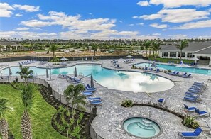 Outdoor pool, a heated pool - Babcock Ranch Golf Bundle Condo in Babcock National (Punta Gorda)