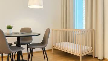 Apartamento urbano | 1 quarto, roupas de cama premium