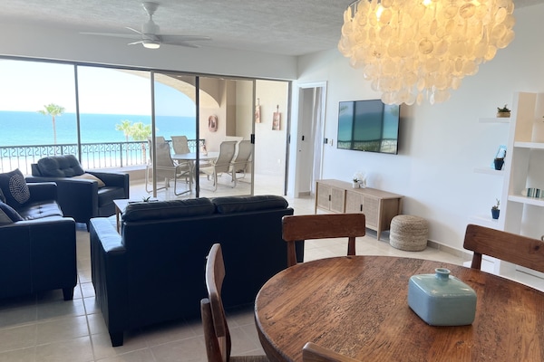 Living room and dining room