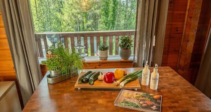 Log cabin Eifelsteig w/ fireplace garden & fireplace