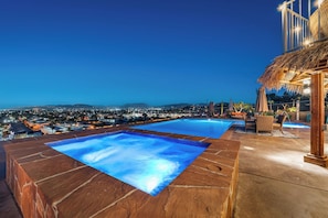Outdoor pool, a heated pool