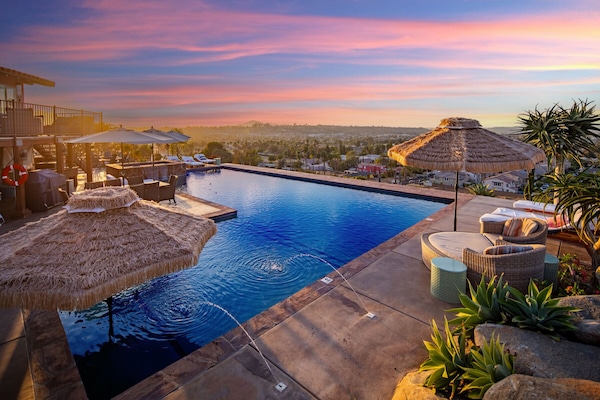 Piscina externa, piscina aquecida