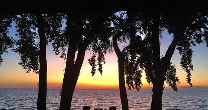 Beautiful waterfront home on Green Bay in Door County.