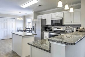 Fridge, microwave, stovetop, dishwasher - Graham Home w/ Private Pool & Ping-Pong Table! (Graham)
