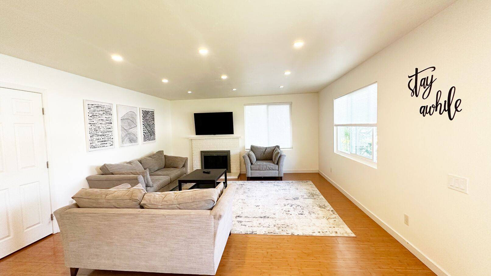 Smart TV, books, stereo, computer monitors