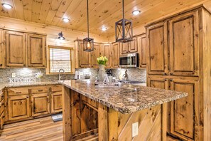 Fridge, microwave, stovetop, dishwasher - Riverfront Blue Ridge Escape w/ Scenic Views! (Blue Ridge)
