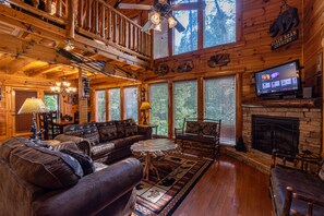 Smart TV, chimenea, videojuegos y libros 