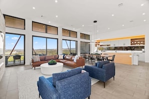 Smart TV, foosball, stereo, offices