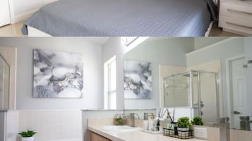 3 bedrooms, desk, iron/ironing board, travel crib