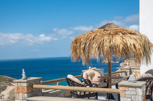 Ios stylish house with Panoramic Sea and Sunset view