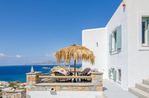 Ios stylish house with Panoramic Sea and Sunset view