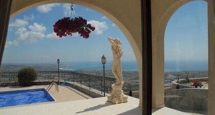 Peyia: House / Villa - Peyia Pool villa in the south of Cyprus (Greece side) with panoramic view over 20km