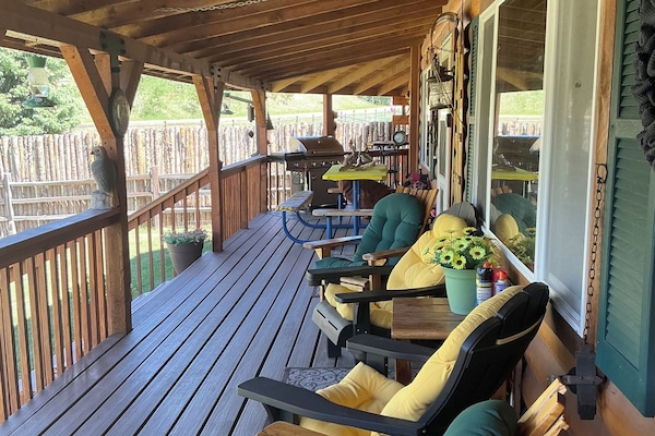 Great porch for watching sunsets