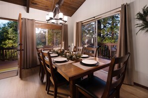 Dining - Multi-Family A-Frame Cabin: 9 Beds + Lake Access + AC (Lake Arrowhead)