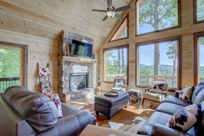 Smart TV, fireplace, video games, computer monitors