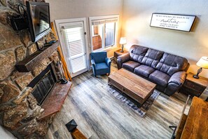 Smart-tv och eldstad