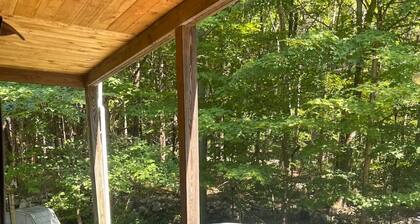 Country home with rock climbing gym, pond & creek.