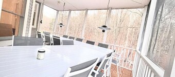 Country home with rock climbing gym, pond & creek.