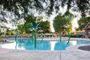 Outdoor pool - Desert Oasis in Gilbert,AZ. Power Ranch– Private Pool, Spa & Resort-Style Patio (Power Ranch Gilbert)