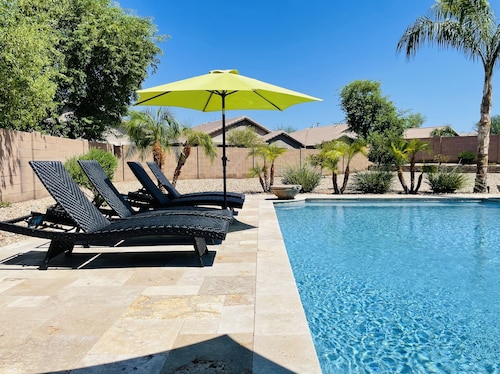 Desert Oasis in Gilbert,AZ. Power Ranch– Private Pool, Spa & Resort-Style Patio