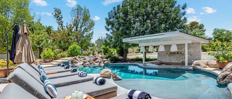 Outdoor pool, a heated pool