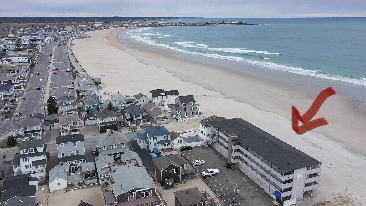 On the beach, sun loungers, beach towels