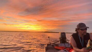 Beach towels, kayaking