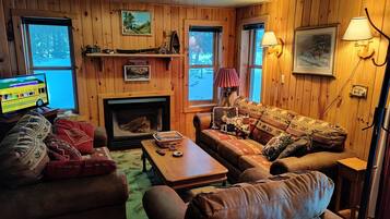 TV connectée, cheminée