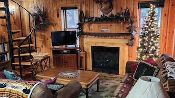 Smart TV, chimenea