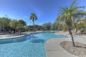 Outdoor pool, a heated pool