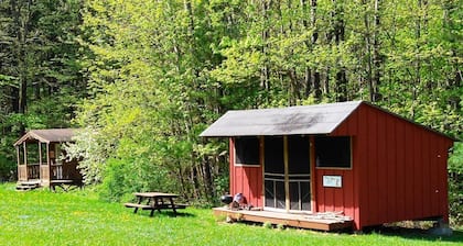 Red Eft Rustic Camping Cabin at Camp Earth Connection