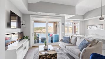 Smart TV, fireplace