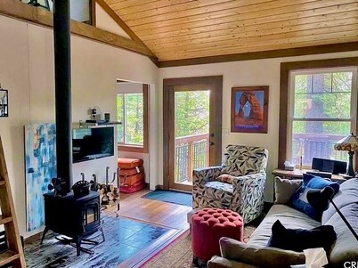 Modern-Chic Cabin in Mineral, 10 Miles to Lassen NP, Level 2 EV Charger, Pets!