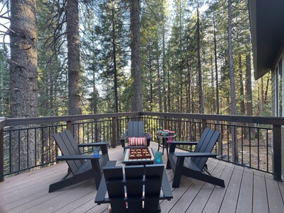 Modern-Chic Lassen cabin. 10 miles to Lassen. Snowshoes, EV!