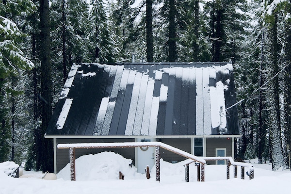 Our cabin in winter!